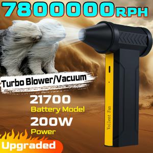 TEMU 200W 고출력 무선 터보 블로워 및 진공청소기, 3단계 속도 무선 공기 더스터, 컴퓨터 키보드 청소용 냉각 터보 제트 팬, 눈, 야외, 가정 및 자동차용 - 남성에게 완벽한 기기 선물|키보드|독거미키보드|차량용선풍기