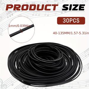 TEMU 30개 녹음기 고무 벨트 40-135mm, 1.57-5.31인치, 1mm 너비 - 산업 로봇 액세서리 전력 전송, 풀리 및 카세트 테이프 기계 수리