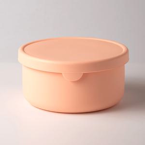TEMU 1개 8.5/23.7oz 실리콘 방수 도시락, 전자레인지 사용 가능 라운드 도시락통, 학교용 점심 용기