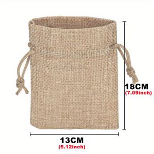 TEMU 50/20개 13X18cm/10X15cm/7X9cm 끈이 있는 삼베 가방, DIY 결혼식 선물용 래빗 포장 가방, 사탕 초콜릿 보석 가방 포장 파우치