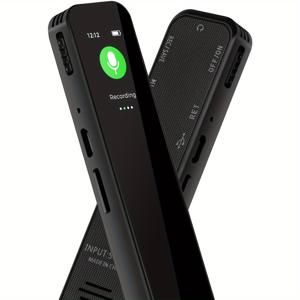 TEMU Cappsu 64GB 디지털 음성 활성화 녹음기, MP3 음악 재생 기능, 휴대용 테이프 녹음기, 강의 회의용 오디오 녹음 장치, 라인 입력 기능, TF 확장 지원