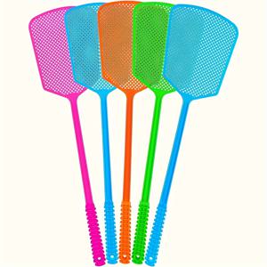 TEMU 5개 세트 헤비 듀티 파리채 - 튼튼한 플라스틱, 실내외 사용 가능한 긴 손잡이, 효과적인 벌레 퇴치기