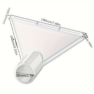 TEMU 1개 진공 청소기 회전 헤드 - 튼튼한 탄소강 & 투명한 삼각형 디자인, 38mm 회전 브러시 노즐로 효율적인 바닥 및 카펫 청소, 표준 호스에 맞음, 가정용 진공 청소기