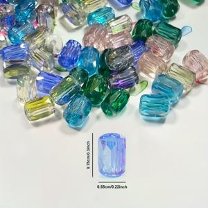 TEMU 40개 세트 반짝이는 멀티페이스 컬러 장식 비즈, 우아한 유리 루즈 비즈 - 사랑하는 사람과 친구를 위한 완벽한 크리에이티브 DIY 공예 선물
