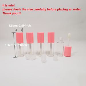 TEMU 3.5ml 용량의 미니 립글로스 튜브 5개 세트 - 나사형 캡이 달린 투명 AS 플라스틱 병, 무향 - 집에서 사용하거나 여행에 이상적