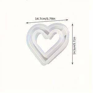 TEMU 하트 모양 실리콘 몰드, 꽃병 주조, DIY 콘크리트 장식 주조 몰드, 하트 모양 꽃병 트레이, 도자기 공예용 점토 몰드, 미술 용품, 재봉 액세서리
