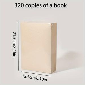 TEMU 1 book contains 320pcs of wood pulp grass draft paper, a paper, used for notes, calculations, sketches, color, suitable for fall school care grass draft paper