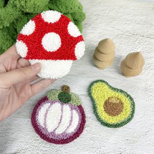 TEMU 3pcs HAND U JOURNEY 펀치 네델러 자수 키트, DIY 필트 버섯, 및 오이 디자인, 2.2mm 네델러, 자수 플로스 및 플라스틱 후크 포함, 크리스마스 테마 크래프트 세트 포함