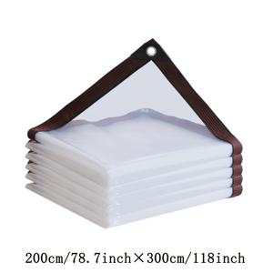 TEMU 강력한 투명 방수 PVC 타포린, 개스킷 포함 - 모든 날씨용 투명 야외 커버, 정원, 캠핑, 닭장 및 식물용 - 자외선 저항성, 찢어짐 방지, 쉬운 설치, 정원 커버링 | 개스킷 타포린 | 내구성 있는 야외 커버, 정원 커버링 타프