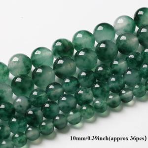TEMU 녹색 옥수 4mm, 6mm, 8mm, 10mm, 12mm 사이즈의 둥근 루즈 비즈로, 목걸이, 팔찌, 귀걸이와 같은 DIY 쥬얼리 프로젝트에 적합합니다. 설날 선물로도 좋으며, 다양한 팩으로 제공됩니다.