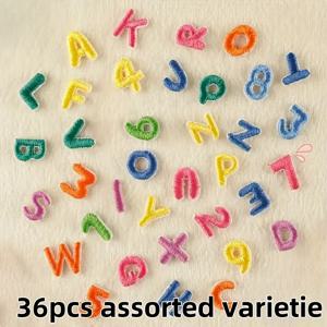 TEMU 36개 알파벳 및 숫자 아이언온 패치 - 폴리에스터 자수 아플리케 DIY 의류, 배낭, 모자, 가방 및 지갑 장식용, 창의적인 공예 | 재미있는 디자인 | 질감 있는 마무리, 자수 패치, DIY 지갑 만들기