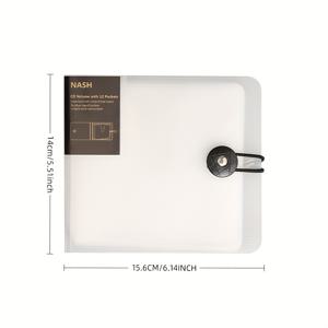 TEMU 디스크 보관용 CD 앨범 홀더 케이스, 스냅 클로저 포함 사무실 및 가정용 오디오 CD 12개 수납 가능
