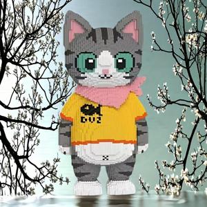 TEMU 28113피스 고양이 빌딩 블록 세트, 크리스마스 선물로 완벽한 선택. 소립자 조립, 14세 이상 성인용, 생일 및 휴일에 도전적인 홈 장난감