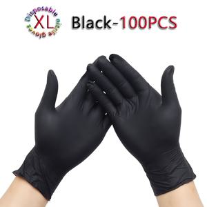 TEMU 100개입 블랙 일회용 니트릴 장갑 - 무가루, 가벼운 내구성 PVC 장갑 (주방 청소, 타투, 헤어 염색, 애완동물 관리용) - 다목적 가정용