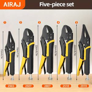 TEMU AIRAJ 잠금용 펜스 세트, 5pcs 비스 그립 펜스 세트, 곡선 턱 잠금용 펜스, 빠른 릴리스, 클램핑, 휨, 금속 휨에 적합