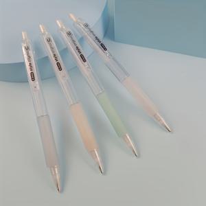 TEMU 지우개 포함 4팩 0.5mm 기계식 연필, 투명 플라스틱 디자인 & 화이트 캡 - 학교 및 사무용 자동 필기 도구, 휴대하기 편하고 내구성 있는 구조, 학생용 (14세 이상)