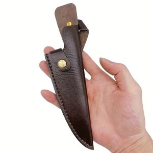 TEMU 1pc 전문 요리사용의 요리사용 칼 분리기 sheath - 인조 가죽, 고기, 생선, 스시에 적합 - 내구성 있는 주방 및 야외 보관, 칼 포함되지 않음, 주방 칼 보관| 세련된 칼 홀더| 인조 가죽 sheath