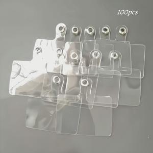 TEMU 50/100개 투명 휴대폰 홀더 클립 - 충전 포트용 메탈 루프 접착식 카드 & 스탠드, 대부분의 스마트폰 호환, 전원 불필요, 핸즈프리 시청 가능