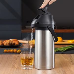 TEMU 1pc 스테인리스 스틸 진공 단열 음료 디스펜서, 1.9L 휴대용 커피 워머, 버튼, 다용도 열 차량 머그, 뜨거운 차가운 음료용 열 차량 머그, 가정, 사무실, 차, 여행, 캠핑을위한 이상적인 선택, 선물, 판매용품, 1개 포함됩니다.