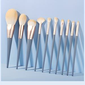 TEMU 10개 블루 브리지 메이크업 브러쉬 휴대용 메이크업 브러쉬 슈퍼 소프트 루스 파우더 아이 섀도우 블러쉬 브러쉬 메이크업 도구 세트