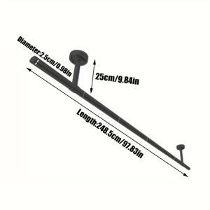 TEMU 1개 다기능 스플라이싱 옷 건조대 - 분리 가능, 다양한 설치 방법, 벽걸이, 천장걸이, 러스틱, 공간 절약, 다용도 행거, 침실, 발코니, 욕실, 집, 옷장에 적합 - 검정색, 건조대