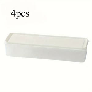 TEMU 4개 세트 투명 식품 보관 용기 - 스냅락 뚜껑, BPA 프리, 쌓기 가능 & 공간 절약형, 냉장고/식료품실/주방용 정리함 - 채소, 파스타, 계란, 허브 보관에 이상적, 주방 및 다이닝 필수품, 폴리프로필렌 소재