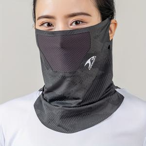 TEMU 남성 및 여성용 1pc 통기성 메쉬 사이클링 넥 비브 - 가벼우면서 편안한 확장형 디자인, 야외 사이클링, 하이킹, 등산, 낚시 (검정색)용 조절 가능한 핏, 사이클링 액세서리, 등산 장비, 세련된 스포츠 액세서리, 배터리가 없는 조절 가능한 넥 밴드|악세사리