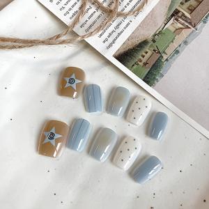 TEMU 10pcs 세트의 짧은 발레 스타일 투명 네일, 스위트하고 살벌한 두 가지 모양에 적합, 크림색, 제거 가능한 팁, 여성과 함께 매일 착용, 축제, 파티, 그리고 볼을 위해 완벽합니다.|네일팁