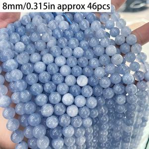 TEMU 15인치 천연 사파이어 비즈 4-10mm 라운드 스페이서 - 매끄럽게 연마된 진한 블루 합성 보석, DIY 주얼리 만들기, 팔찌 목걸이 액세서리, 우아한 비드 디자인