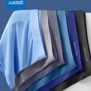 TEMU 트루비스 브랜드 +8% 할인 JEANSWEST 남성용 아이스 슬리키 섬유 원단 솔리드 컬러 편안한 박서브리즈 캐주얼 & 홈웨어 6팩