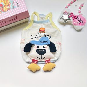 TEMU 귀여운 강아지 옷 - 3D 강아지 & 고양이 캐릭터, 부드럽고 통기성 좋은 소재, 조절 가능한 스트랩, 봄/여름용 민소매 의상, 4계절 사용 가능 (따뜻하고 시원한 플레이), 편안한 핏, 애완동물 패션|강아지옷