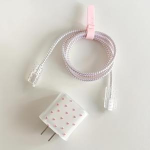 TEMU 아이폰 20W 고속 충전 데이터 케이블 보호용 TPU 소재 작은 하트 모양 보호 케이스 5개 세트