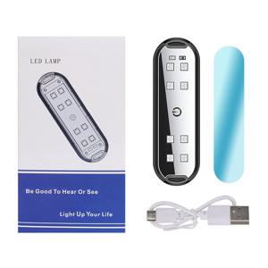 TEMU 1개 자동차 도어 라이트 LED 환영 램프 자석 제어, 자동 개폐 안전 방지 충돌 차량 액세서리 LED 카 분위기 조명 - USB 충전