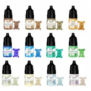 TEMU 12색 알코올 잉크 세트, 0.18oz 각, 예술 렌더링에 적합, 에폭시 레진 유체, 레진 효과, 3D 아트, DIY 모델 색칠 - 보석 제조 도구