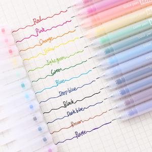 TEMU 12색 메모장 컬러 젤 펜, 볼 포인트 펜 오피스 스쿨용 파인 포인트 0.5mm