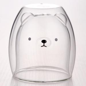 TEMU 창의적인 귀여운 곰 이중층 커피 머그잔 이중 유리 컵 상자 동물 우유 유리 숙녀 귀여운 선물 크리스마스 선물 201-300ml 레스토랑/호텔/상업용 레스토랑/카페용