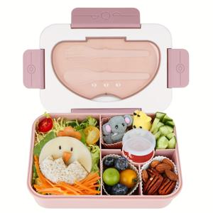 TEMU 1개 민트 그린 5단 밀폐 도시락통 - 식기세척기 사용 가능, 휴대용, 학교/대학/사무실/피크닉에 이상적
