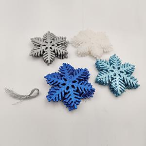 TEMU 24개 세트 플라스틱 눈꽃 장식 10cm - 크리스마스 및 겨울 걸이 장식, 광택 처리, 전기 필요 없음, 휴일 시즌, 새해, 파티 및 가정 장식용 축하 장식품