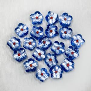 TEMU 20개 유리 꽃 자수, DIY 보석 만들기용으로 손수 만든 꽃잎 모양의 목걸이, 팔찌, 귀걸이, 헤드밴드, 공예 장식 포함