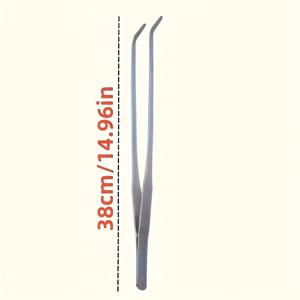 TEMU 정밀 스테인리스 스틸 집게 - 애완동물 급식, 분재 관리, 바베큐, DIY 주얼리 만들기 및 수족관 청소용 긴, 내구성 클립 - 상세한 식물 및 수생 생물 유지 관리에 이상적, 수족관 집게