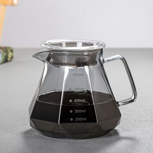 TEMU 1pc 손수 제작된 유리 커피 공유 냄비, 400ml - 600ml, 냄비, 우아한 손잡이, 차가운 브루 & 미국 드립에 이상적, 커피 필터 컵, 커피 브루잉 필수품 | 우아한 커피 냄비 | 내구성 있는 유리 냄비, 커피 메이커