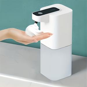 TEMU 1pc Sleek 14oz 자동 폼 샴푸 디스펜서 - USB 충전식, 손잡이 없는 고급 센서, 욕실 및 주방에 이상적 - 현대적인 홈 데코 액세서리, 완벽한 새해 선물, 샤워 샴푸 디스펜서