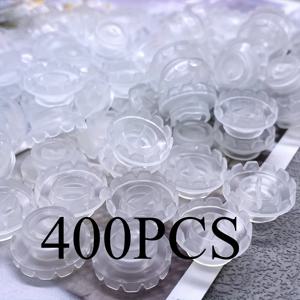 TEMU 400pcs 눈썹용 접착제 팬 모양 컵 홀더 컨테이너 타투 피그먼트 눈썹 연장 도구 눈썹 용품
