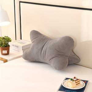 TEMU 1pc Chenille 편안한 삼각형 뼈 허리 지지대 베개 - 사무실 의자, 가정 장식 및 편안한 등 지지대용 두꺼운 소파 쿠션, 오렌지, 가정 장식 쿠션 | 편안한 지지 | 세탁 가능한 커버, 소파 쿠션용 베개|쇼파
