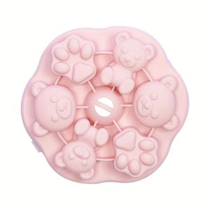 TEMU 실리콘 덮인 곰 및 젤 모양 - 수동, 오발형 주방 도구, 스팀 케이크, 아이스 큐브 및 보조 식품을 위한, 보너스 액세서리, 예를 들어 보관 가방, 생일과 축하에 완벽, 내구성 및 청소가 쉬움, 식품 안전한 소재, 생일 축하 필수품 | 재미있는 주방 용품 | 유연한 베이킹 용품, 아이스 큐브 트레이|얼음트레이