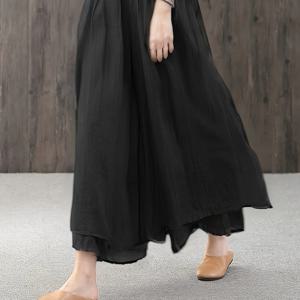 TEMU 여름, 가을, 봄을 위한 다재다능하고 편안한 스커트-팬츠, 여성용 느슨한 탄성 허리띠를 특징으로 합니다. 이 캐주얼한 조각은 부드러운 컷, 기능성 포켓, 바깥에 스커트와 안에 팬츠를 결합하여 여름을 위한 여성에게 훌륭한 선물이 됩니다.|냉장고바지|바지|여름바지