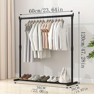 TEMU 1pc 독립형 플라스틱 코트 랙 - 쉬운 조립, 30 파운드 용량, 침실 및 기숙사용 싱글 선반 디자인, 슈트 및 셔츠 걸이용 이상적, 옷 정리 스토리지