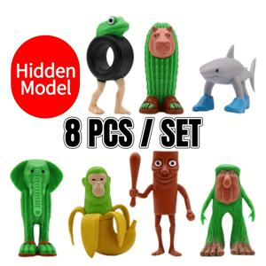 TEMU 8pcs 1 세트 이탈리아 뇌회전 플라스틱 장난감 인형 통통 통통 사후 트랄라라 트랄라라 장식 조각, 데스크탑 장식품, 할로윈, 크리스마스, 생일 선물