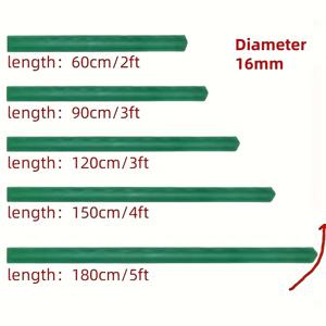 TEMU 10개 금속 식재대, 60/90/120/150/180cm 길이 옵션, DIY 야외 정원 프레임 제작 가능, 전체 조립 배송, 연결부 불필요, 실내/야외 원예용, 토마토·오이·포도 덩굴, 온실 및 가제보 건축 재료, 채소밭 기둥
