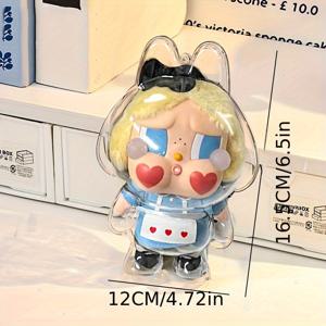 TEMU 1 Crying Doll 보호 케이스, 두꺼운 물질을 표시하기에 적합하며, 고화질 투명성과 노란색이 없는 고정된 물질을 포함하며, 진주 체인을 포함합니다.